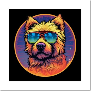 Norwich Terrier with a splash of color Posters and Art